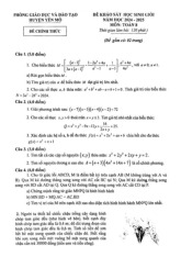 Đề khảo sát HSG Toán 8 năm 2024 – 2025 phòng GD&ĐT Yên Mô – Ninh Bình