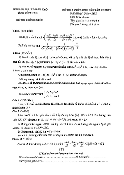 Đề tuyển sinh lớp 10 môn Toán (chuyên) năm 2021 – 2022 sở GD&ĐT Đồng Nai
