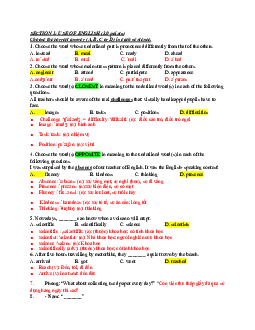 Đề thi tuyển sinh lớp 10 THPT năm học 2022-2023 môn Tiếng Anh (không chuyên) - Sở Giáo dục và Đào tạo Ninh Thuận có đáp án và giải thích chi tiết