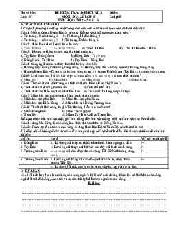 Đề kiểm tra 15 phút môn Địa lý lớp 8 học kì 2
