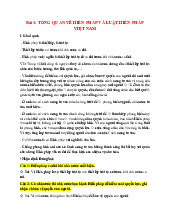 Đề cương môn Luật hiến pháp - Trường Đại học lao động -  xã hội