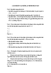 câu hỏi ôn tập môn lập trình phân tán  | Trường đại học kinh doanh và công nghệ Hà Nội