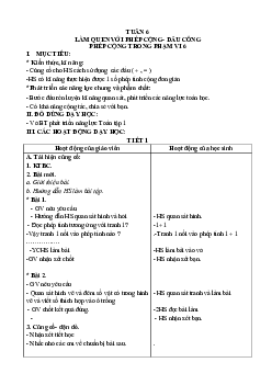 Giáo án môn Toán 1 - Tuần 6 | sách Cánh Diều (Cả năm)