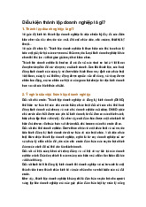 Điều kiện thành lập doanh nghiệp là gì?