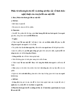 Phân tích đánh giá chủ đề và những nét đặc sắc về hình thức nghệ thuật của truyện Đi san mặt đất Ngữ Văn 10 sách Chân Trời Sáng Tạo