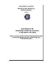 Các công cụ của chính sách tiền tệ? | Bài thảo luận tài chính tiền tệ