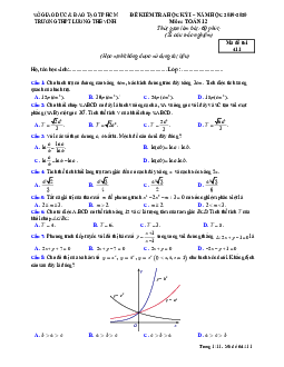 Đề thi HK1 Toán 12 năm 2019 – 2020 trường THPT Lương Thế Vinh – TP HCM