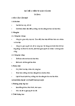 Kế hoạch dạy học Hoạt động trải nghiệm lớp 4 | Cánh Diều