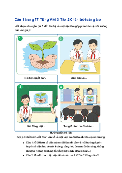 Ôn tập giữa kì 2 Tiếng Việt 3 Chân trời sáng tạo Tiết 7 trang 77