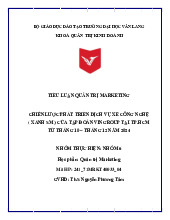 QT MKT - TIỂU LUẬN CHIẾN LƯỢC DỊCH VỤ XE CÔNG NGHỆ XANH SM | Đại học Văn Lang