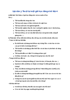Viết bài văn thuật lại một giờ học đáng nhớ đối với em | Tập làm văn 4