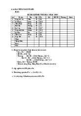 Tin học đại cường Bài tập thực hành Excel  | Học viện Nông nghiệp Việt Nam