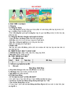 Giáo án Ngữ văn 8 Cánh diều học kỳ 1 phương pháp mới