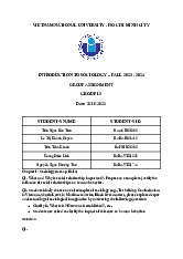 Báo cáo bài tập nhóm học phần Nhập môn Sociology  | Trường Đại học Quốc tế, Đại học Quốc gia Thành phố Hồ Chí Minh