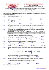 Bộ đề khảo sát chất lượng tháng 3 Toán 11 có đáp án và lời giải