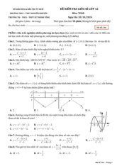 Đề giữa kì 1 Toán 12 năm 2024 – 2025 trường Nguyễn Khuyến & Lê Thánh Tông – TP HCM