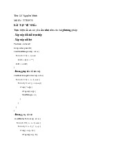 Bài tập về nhà : Sắp xếp và quản lý thông tin sinh viên Môn Cấu trúc dữ liệu giải thuật | Trường Đại học Công nghiệp Thành phố Hồ Chí Minh