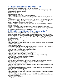 Giải SGK Địa lí 7 Bài 7: Bản đồ chính trị châu Á, các khu vực của châu Á - Chân trời sáng tạo