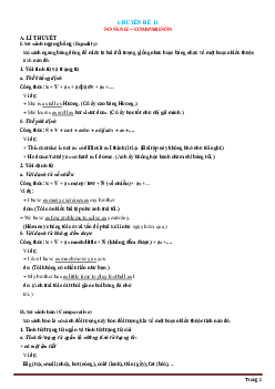 Chuyên đề 11: So Sánh - COMPARISON Tiếng Anh 9