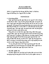 Đề tài nghiên cứu ngôn ngữ đường phố môn Chủ nghĩa xã hội và khoa học | Trường Đại học Kinh doanh và Công nghệ Hà Nội