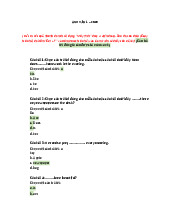 Câu Hỏi & Đáp Án môn Tiếng Anh cơ bản 2 | Trường đại học Mở Hà Nội