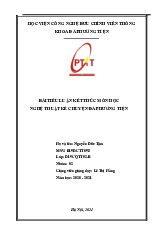 Bài tiểu luận kết thúc môn học môn Nghệ thuật kể chuyện đa phương tiện | Học viện Công Nghệ Bưu Chính Viễn Thông