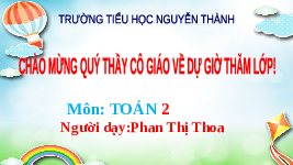 Giáo án điện tử Toán 2 Chương 3 Cánh diều: Khối trụ, khối cầu