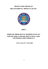 Nghiên cứu về sự hài lòng đối với hoạt động học trực tuyến của sinh viên Trường Đại học Thương mại | Bài thảo luận Phương pháp nghiên cứu khoa học