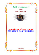 Chuyên đề số nguyên tố bồi dưỡng HSG toán Trung học cơ sở