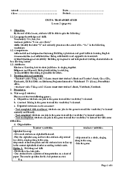 Unit 8: U8L2A | Giáo án Tiếng Anh 2 sách i-Learn Smart Start (Cả năm)
