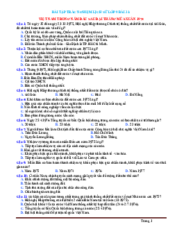 TOP 20 câu trắc nghiệm Lịch Sử 9 bài 31: Việt Nam trong năm đầu sau đại thắng mùa Xuân 1975 (có đáp án)