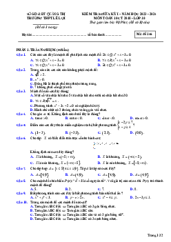 Đề giữa kỳ 1 Toán 10 KNTTVCS năm 2023 – 2024 trường THPT Lê Lợi – Quảng Trị