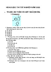 Đề cương môn Hóa lý dược năm học 2025-2026  - trường đại học Dược Hà Nội.