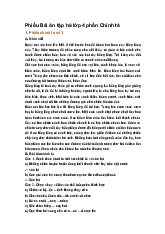 Phiếu Bài ôn tập hè lớp 4 phần Chính tả