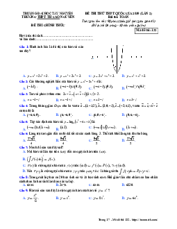 Đề thi thử Toán THPTQG 2019 lần 2 trường THPT TH Cao Nguyên – Đắk Lắk