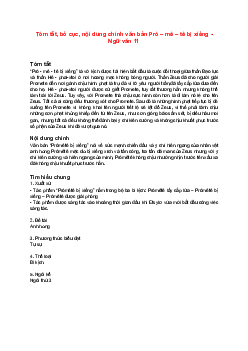 Tóm tắt, bố cục, nội dung chính văn bản Prô – mê – tê bị xiềng - Ngữ văn 11 | Kết nối tri thức