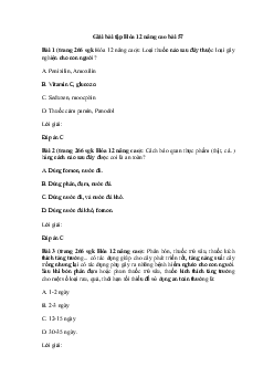 Giải bài tập Hóa học 12 bài 45: Hóa học và vấn đề môi trường