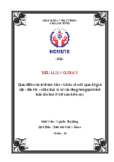 Tiểu luận: Quan điểm của triết học Mác – Lênin về mối quan hệ giai cấp - dân tộc – nhân loại và sự vận dụng trong quá trình toàn cầu hoá ở việt nam hiện nay