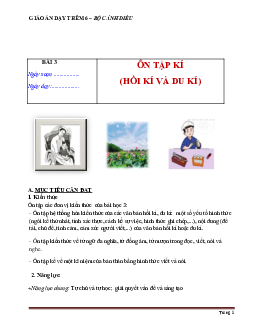 Giáo án dạy thêm Ngữ văn 6 sách Cánh diều  Bài 3