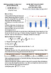 Đề thi thử Toán vào 10 lần 4 năm 2025 – 2026 phòng GD&ĐT Chương Mỹ – Hà Nội  có đáp án