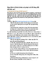 Quy định về hình thức xử phạt với lỗi thay đổi kết cấu xe?