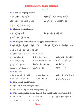 Đề Cương Ôn Tập Đại Số 8 Lên 9 Trong Hè