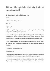 Viết văn bản nghị luận trình bày ý kiến về lòng vị tha lớp 10