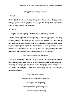 Phân tích bức tranh tứ bình trong bài thơ Việt Bắc hay chọn lọc nhất | Văn mẫu 12
