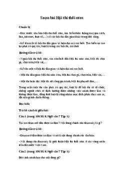Soạn bài Hội thi thổi cơm | Ngữ văn 7 sách Cánh diều