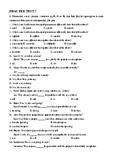 Bộ đề thi tuyển sinh vào lớp 10 môn Tiếng Anh - TPHCM ĐỀ 7