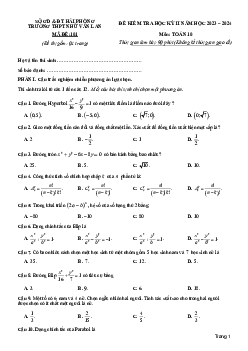 Đề thi học kỳ 2 Toán 10 năm 2023 – 2024 trường THPT Nhữ Văn Lan – Hải Phòng
