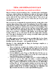 Tiếng anh hướng dẫn du lịch - Văn hóa du lịch | Trường Đại học Văn hóa Hà Nội