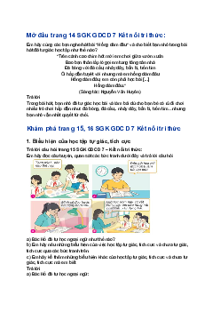 Giải GDCD 7 Bài 3 Học tập tự giác, tích cực| Kết nối tri thức
