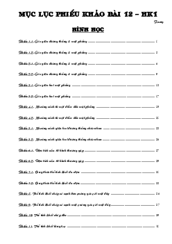 Phiếu khảo bài Hình học 12 học kì 1 – Lê Văn Đoàn